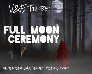 full moon, tribe, forest, wolf, red riding hood, mist, ceremony